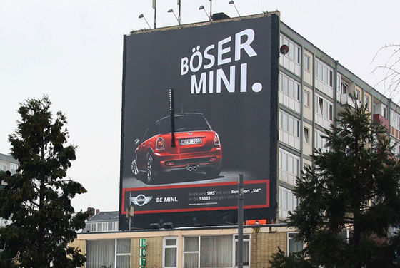 Không thấm nước ngoài IP65 đầy màu sắc P10 màn hình LED tường video CE Rohs được phê duyệt