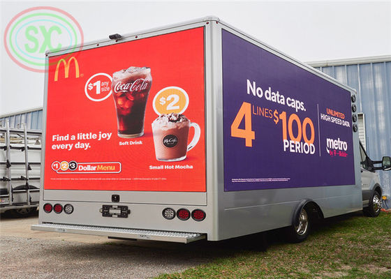 Màn hình led quảng cáo full color p6 ngoài trời lắp trên xe tải với độ sáng cao