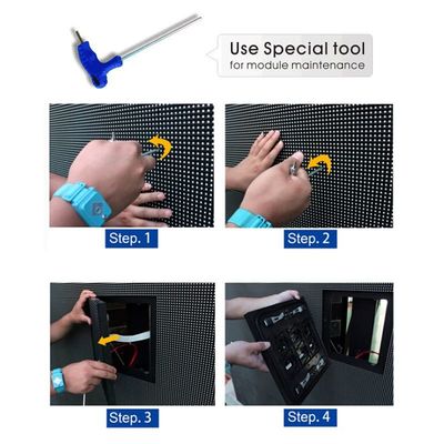 Chất lượng dịch vụ phía trước Màn hình LED quảng cáo ngoài trời kỹ thuật số 3 trong 1 RGB P3.91 nhà máy