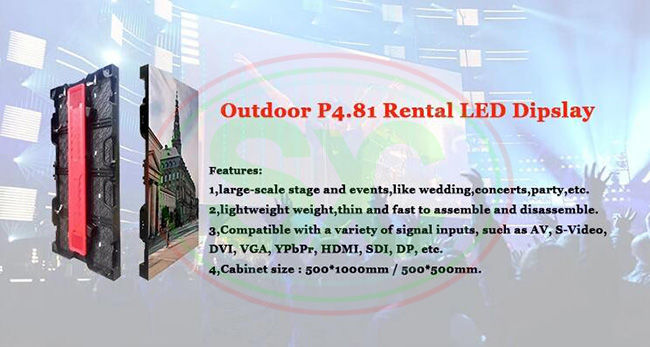 Màn hình LED cho thuê có thể lập trình P4.81 6500K-9500K cho các sự kiện cho thuê